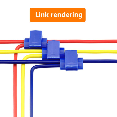 125 Solderless Quick Splice Snap Wire Connector, 50 pcs Red, 50 pcs Blue, 25 pcs Yellow (125 Total)