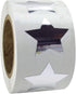 Silver Star Stickers, Metallic Foil Stars Labels, 2" Inch, 500pcs for Classroom and Office