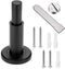 Sumnacon Sturdy Adjustable Door Stopper, Stainless Steel Modern Door Stop with Rubber Buffer, Black