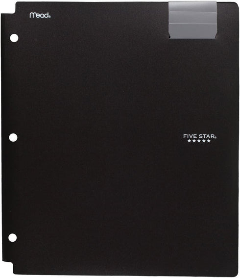 Five Star 4 Pocket Folder, Plastic, High Capacity, 1 Count, Color Selected for You (33190)