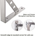 10", 2 2 Pack YUMORE Stainless Steel Shelf Bracket Heavy Duty Solid Shelf Support Corner Brace Joint Right Angle
