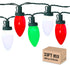 C9 Bulbs 50 36ft HAYATA Christmas Lights LED Strawberry String Light Red&White&Green - Fairy Lighting for Outdoor