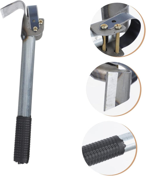 YARNOW 1pc Bark Scraper Debarking Tool Spudger Tool Hand Squeegee Scythe Tool Draw Knife Mortise and Tenon Tools Bark Stripping Tool Bark Cutting Tool Bark Stripping Cutter Peeled Silver by YARNOW
