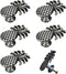 RRRuo Pineapple Cabinet Knobs, Zinc Alloy Pulls for Drawers, 6 Pieces (Antique Pewter)