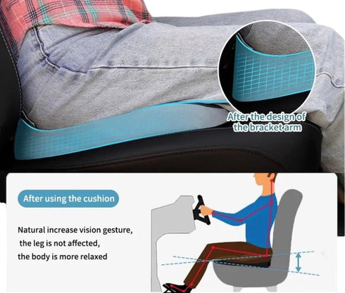 Tailbone, Seat Cushion Non-Slip Orthopedic Memory Foam Pad for Sciatica & Back Pain Relief, Comfortable Large Pad