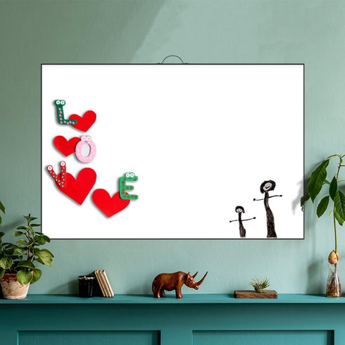 Dry Erase White Board 24" X 36", Portable Aluminum Frame Magnetic Board for Office, Home, Kitchen, School