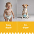 kikoie Set, 1M 2 Hood and Loop Diaper Tape Super Soft Hooks Tape with Adhesive, Strap, DIY kit for Baby and Dog Diaper