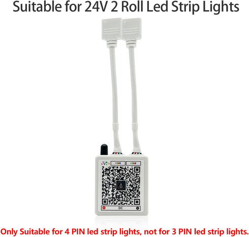 44 24V KEXU Key RGB LED Strip Lights IR Remote Control, Remote Receiver for RGB LED Light Strip, Power Adapter for LED