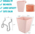 G.CORE Large Pegboard Cups - 6 Pack Storage Bin with Hooks, Square Box Shape Holder for Garage, Craft Room, Home