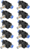 10 Pcs/Set Pneumatic Flow Speed Valve, Push In Speed Controller 6mm Air Flow Control Valve Connector