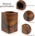 Winterworm Olivary Wooden Pencil Holder, Walnut Wood Pen Container, Makeup Brush Holder, Desk Accessories for Home