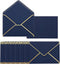 PATIKIL 200 Pack 5 x 7 Christmas Envelopes A7 Cards V Flap with Gold Border for Office, Wedding, Gift Cards,