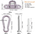 10 Pcs Stainless Steel 1.8 inch Pad Eye Plate U Hooks + 10 Pcs Snap Hook, Marine Hardware with Screws