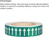 PATIKIL White on Green Arrow Tape Vinyl Stickers, 30mm/1.2" for Pipe Markers, 1 Roll