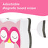 SHIDOW Magnetic Owl Whiteboard, Cute Owl Eraser, Animal Shaped Dry Erase, Chalkboard Erasers with Felt for Classroom Office Home(1Set) by SHIDOW