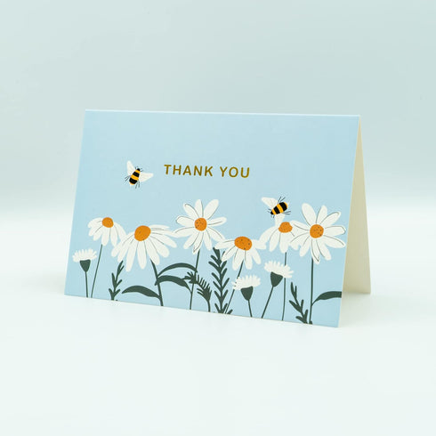 4x6 20-Pack) Set, Gooji Bee & Dasiy Gold Foil Thank You Cards (Bulk Matching Peel-and-Seal Envelopes | Assorted