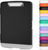 Piasoenc Clipboard with Storage, 8.5 x 11 Organization Box with Pen Holder, Black Folio & Side-Opening