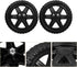 2-Piece Heavy-Duty Rubber Wheels for Shopping Carts - Shock Absorbing Casters