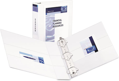 Avery 09501 Durable View Binder, 2-Inch Capacity EZD Rings, Letter Size, White, 1/EA