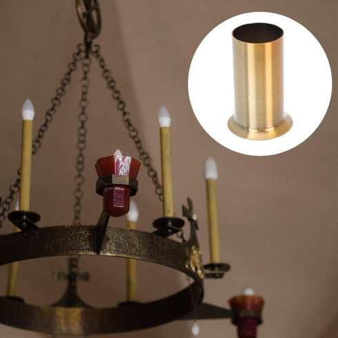 10Pcs Flanging Sleeve for Crystal Chandelier Accessories Lamp Base Sleeve for European Retro Chandeliers Heat Resistant
