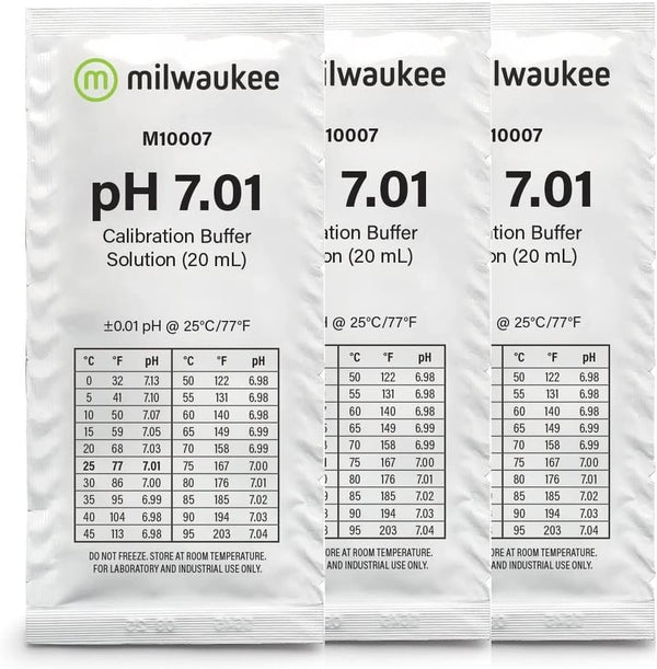 Milwaukee pH Tester Calibration/Buffer 7.01 Solution - Lot of 3