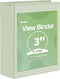 SUNEE 3 Ring Binder (Green) - 3 Inch 1 Pack, Clear View Binder Three Ring PVC-Free (Fit 8.5x11 Inches) for School or