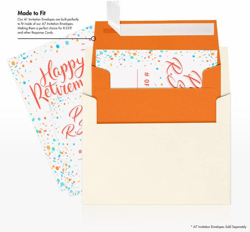 LUXPaper 4Bar A1 Invitation Envelopes, Peel & Press, Mandarin Orange, 50 Qty