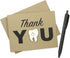 Embellish by Jackie Tooth Thank You Card for Dentists | Handmade Dental Hygienist Greeting Notecard | Kraft Brown