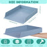 TecUnite 6 Pieces Stackable Letter Trays, Blue File Organizer for Office Classroom Desktop Storage