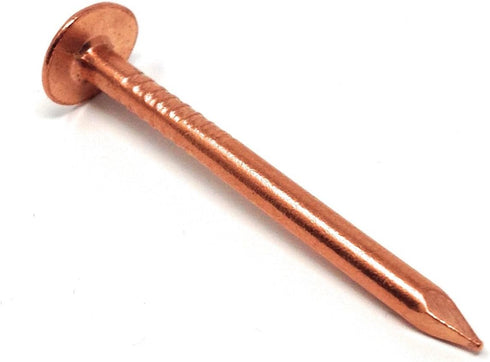 1.5 Inch Copper Nails for Slating & Roofing - 10 Oz Pack of Solid Copper Spikes