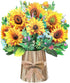 TRYUEN 3D Flower Pop Up Greeting Cards, Flower Bouquet Card for Mother's Day
