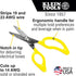 Klein Tools 26001 Scissors, Made in USA, All-Purpose Electrician's Scissors with Cable Cutting Notch, Serrated Blades, Deburr Notch, 6.75-Inch by Klein Tools