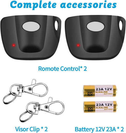 LongCtrl 2-Pack 300MHz 10 3089,3070,3060,308911,MCS308911,MCS306010,MCS3070 Only dip Switch for Multicode Garage Gate
