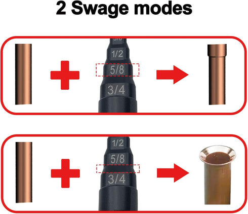 Azxhiralate 5 in 1 HVAC Repair Tool, Tube Expander Set for Air Conditioner Copper Pipe
