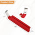 Vinyl Siding Removal Tool Fits for Reattach Siding Repair, Steel Blade Siding Zip Tool Extra Long Non-Slip Grip Handle Red