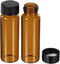 PATIKIL 15mL Reagent Media Bottle, 10 Pack Round Glass Storage Bottles with Plastic Screw Cap