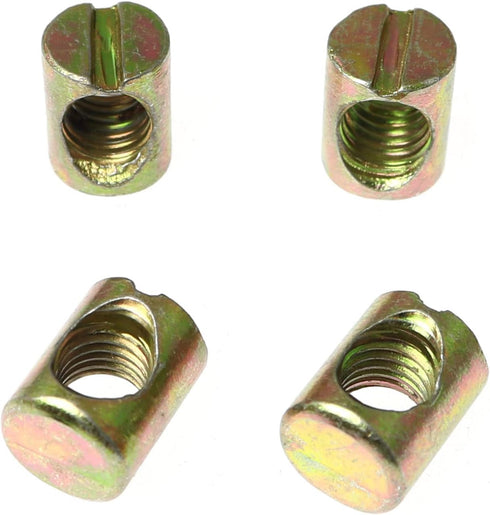 RLECS 12pcs M8 Pozidriv Hammer M8 15mm Slotted Barrel Nuts Cross Dowels Slotted Nuts Horizontal Hole Nut Embedded Nut
