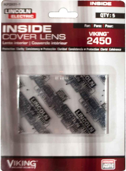 Lincoln Electric KP2931-1 Viking 2450 Helmet Inside Lens, 5 pack