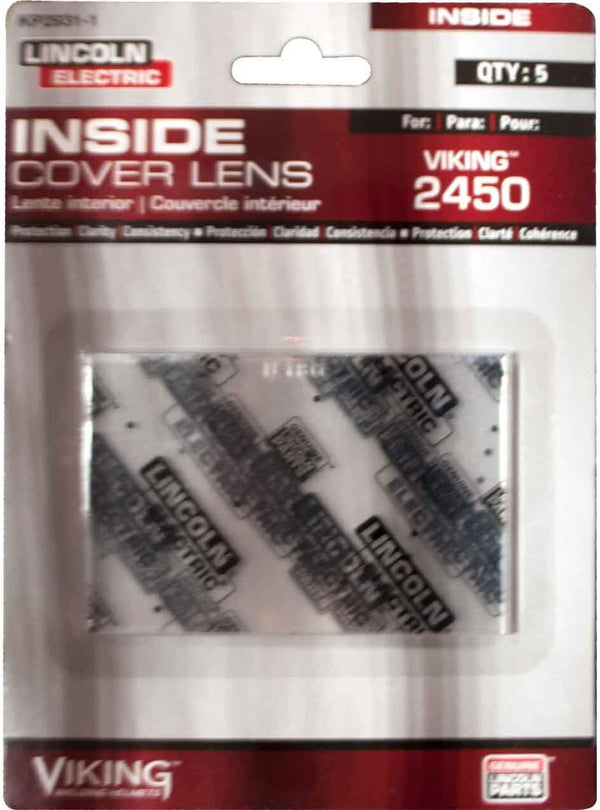 Lincoln Electric KP2931-1 Viking 2450 Helmet Inside Lens, 5 pack