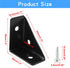 PHITUODA 12pcs 38mm 38mm, Angle Corner Shelf Bracket x Cold Rolled Steel Corner Support, Triangular Bracket with Screws