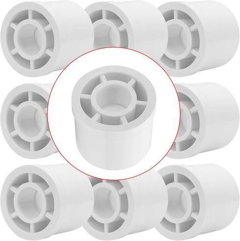 10 Pack 1-1/2"x 1/2" PVC DWV Reducing Bush Adapter Pipe Fitting SCH40 PVC Reducer Bushing for Home Sewer Plumbing