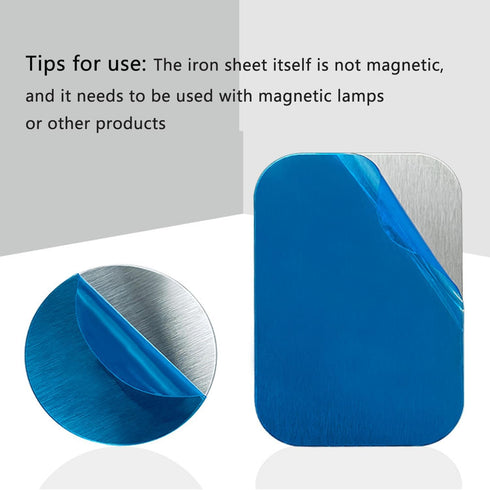 UtySty 12 Pack Closet Counter Metal Plate Mount Replacement Adhesive Iron Sticker Patch for Stick-on Magnet Light