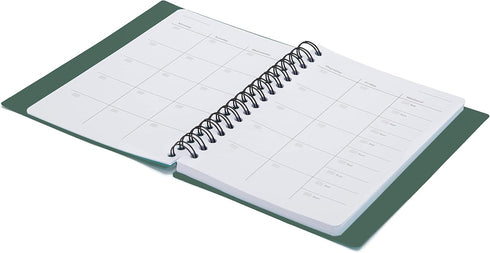 Mintra Office Undated Weekly/Monthly Planner, Junior Size in Green Olive