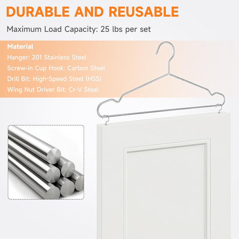 RIXIGOOD 20 Pack 20 100 2 1 15.75 Inch Cabinet Door Hangers for Spray Painting & Paint Drying - Complete Kit