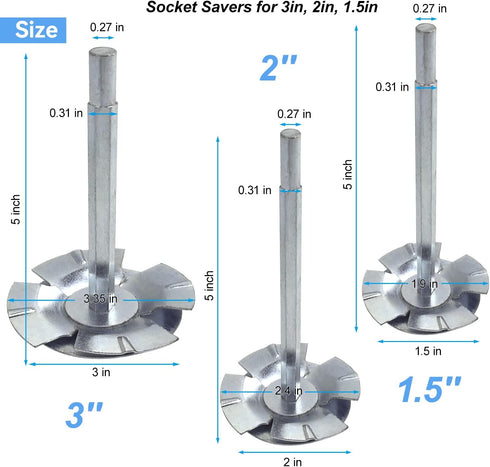 3PCS PVC Pipe Reamer Set for Professional Plumber, PVC Fitting Saver in 1.5in, 2in, and 3in Sizes