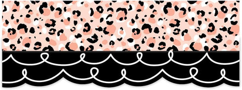 CTP Jungle Friends Blush Leopard EZ Border Bulletin Board Accents for Classroom Decorating (Creative Teaching Press)
