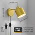 Dimmable 350 Stairway((Bulb Lightess Plug in Wall Sconce with Switch, Wall Lamp Plug in Rotatable, Gold Wall Mounted