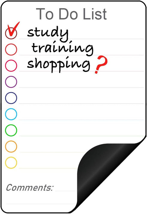 Dry Erase Magnetic To Do List for Fridge, 5.5x8 Small Daily Planner, Magnet White Board, Lined