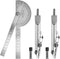 EQUNROY Protractor and Compass Set - 10cm (3.94 Inch) Stainless Steel Angle Finder