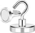 MIKEDE Heavy Duty Magnetic Hooks, 150Lbs+ Super Strong Neodymium Earth Magnets with Hook for Hanging - 4 Pack